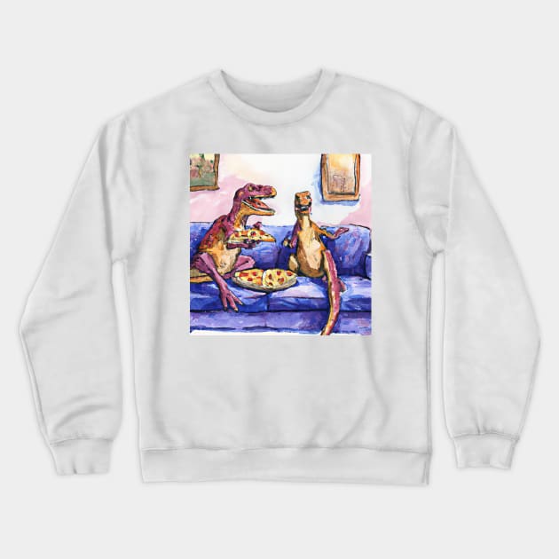 T-Rex Pizza party Crewneck Sweatshirt by TrexAmbassador